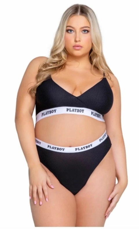Playboy Lifestyle Curvy Komplet Bielizny 2-częściowy Czarny Plus Size Playboy Lifestyle Curvy Komplet Bielizny 2-częściowy Czarny Plus Size