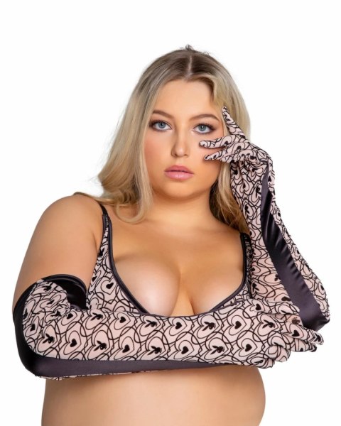 Playboy Lingerie Bunny Kiss Gloves czarne eleganckie koronka Playboy Lingerie Bunny Kiss Gloves czarne eleganckie koronka