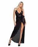 Playboy Lingerie Bunny Noir Slip Dress satynowa halka czarna S/M