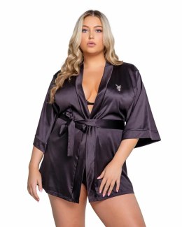 Playboy Lingerie Sparkling Bunny Kimono Plus Size z połyskiem
