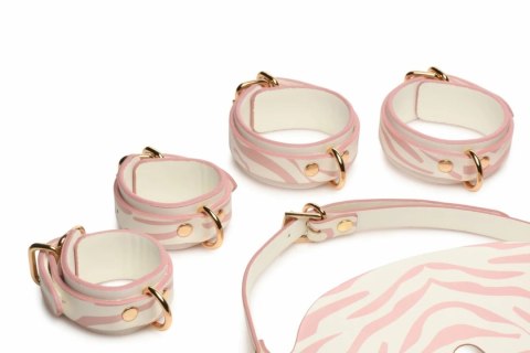 XR Brands Kitty Bondage Set rożowo-biały komplet akcesoriow vegan XR Brands Kitty Bondage Set rożowo-biały komplet akcesoriow vegan