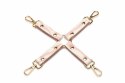 XR Brands Kitty Bondage Set rożowo-biały komplet akcesoriow vegan