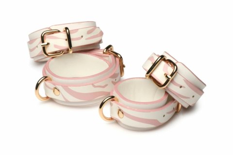 XR Brands Kitty Bondage Set rożowo-biały komplet akcesoriow vegan XR Brands Kitty Bondage Set rożowo-biały komplet akcesoriow vegan