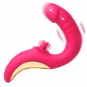XR Brands Tease & Please Pink - Model z funkcją ruchu i stymulacji języczkiem