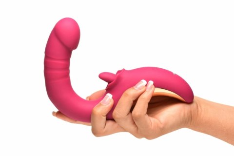 XR Brands Tease & Please Pink - Model z funkcją ruchu i stymulacji języczkiem XR Brands Tease & Please Pink - Model z funkcją ruchu i stymulacji języczkiem