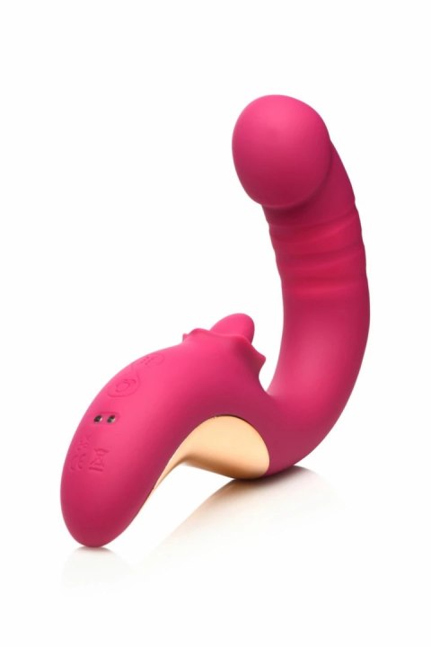XR Brands Tease & Please Pink - Model z funkcją ruchu i stymulacji języczkiem XR Brands Tease & Please Pink - Model z funkcją ruchu i stymulacji języczkiem