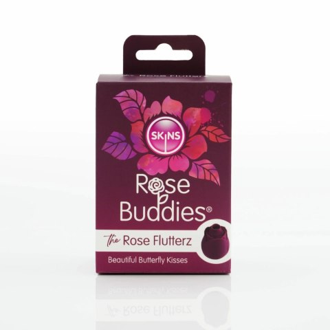 Skins Rose Buddies The Rose Flutterz wibrujący model silikonowy burgund Skins Rose Buddies The Rose Flutterz wibrujący model silikonowy burgund